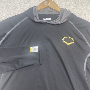 EvoShield SwagTech Mens Medium Black Performance Long Sleeve Hoodie Shirt